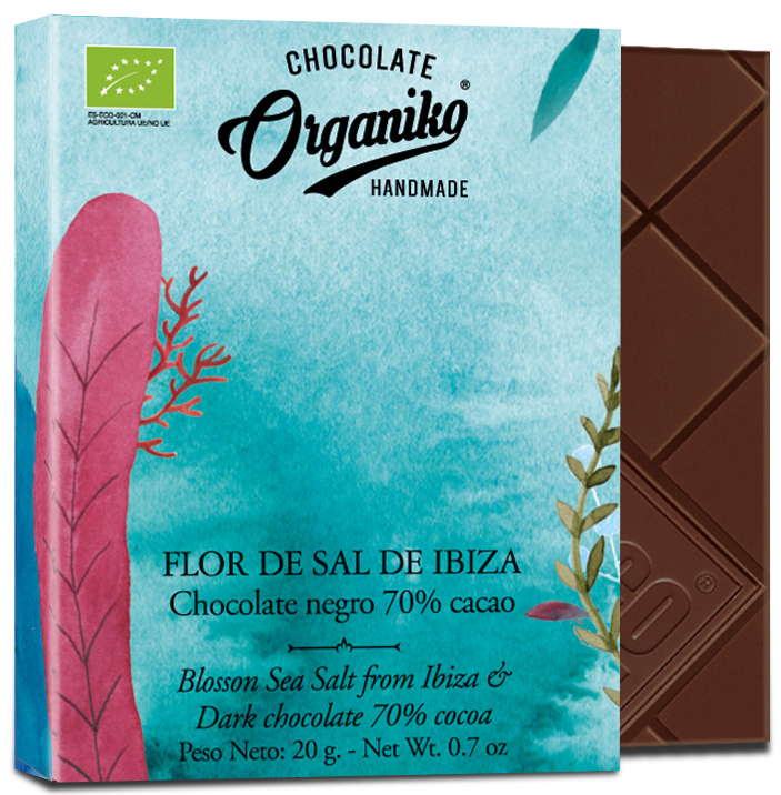 Choklad 70% m havssalt Ibiza, 20 gr