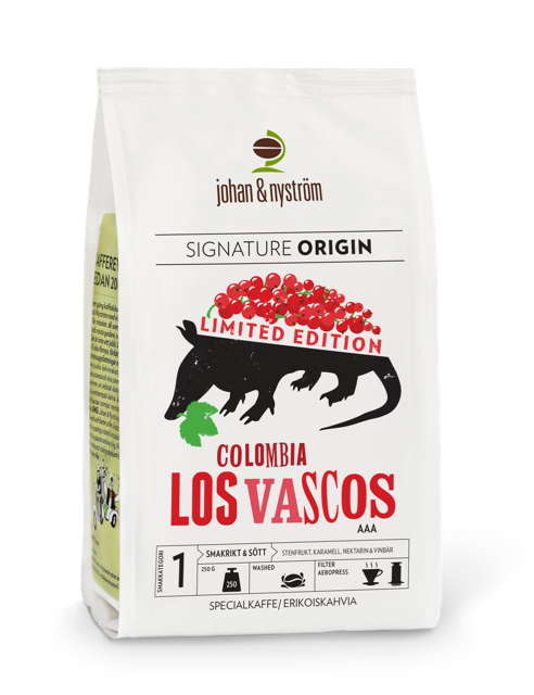 Johan och Nyström, Colombia Los Vascos, specialkaffe colombia